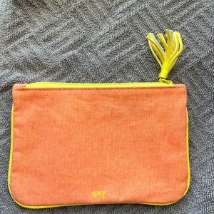 ✨10 for $15✨ cute orange and yellow makeup bag